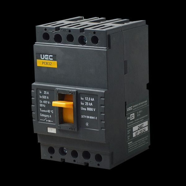 Автоматичний вимикач PCB32 3Р 25А 25кА UEC MCCB-PCB-32-3-0025 фото