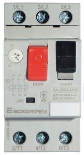 Автоматичний вимикач захисту двигуна УКРЕМ ВА-2005 М06 A0010050001 фото