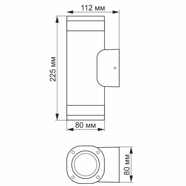 LED Светильник архитектурный AR072G IP54 VIDEX GU10x2 26556 фото