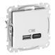 Розетка USB-А + USB-С 3 A 21 Вт Білий Sedna Design SDD111405 фото 1