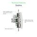 Розетка USB-А + USB-С 3 A 21 Вт Білий Sedna Design SDD111405 фото 2
