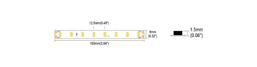 LED стрічка COLORS 80-2835-24V-IP20 6.6W 1035Lm 3000K 5м (DR880-24V-8mm-WW) DR880-24V-8mm-WW фото
