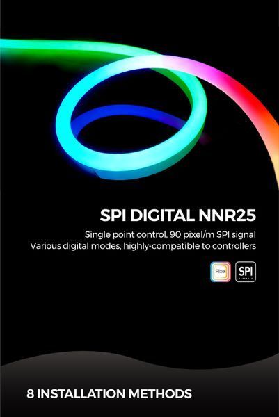 Гибкий неон COLORS 24V IP65 14,4W 510Lm RGB 5м (NNR25-RGB) NNR25-RGB фото