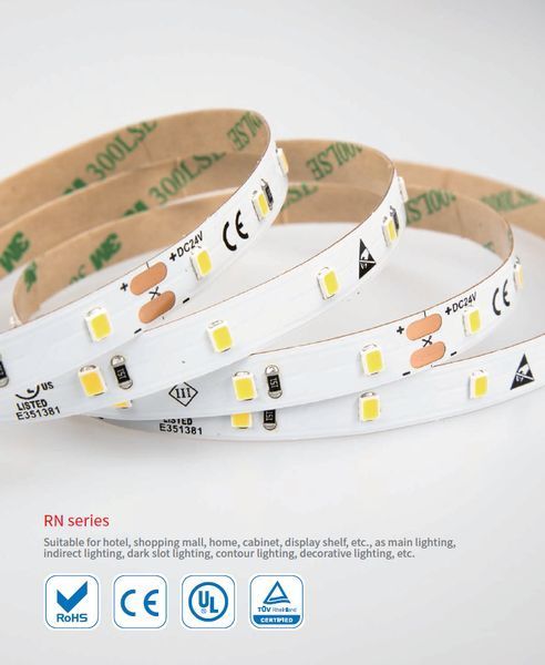 LED стрічка RISHANG 120-2835-12V-IP20 8,6W 818Lm 3000K 5м (RN08C0TA-B-WW) RN08C0TA-B-WW фото