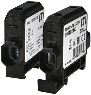 Ввідна силова клема EDBJ-1x35-1x35/B 125A, 1000V/1500V,IN: 1x35, OUT: 1x35, чорна 1102443 фото