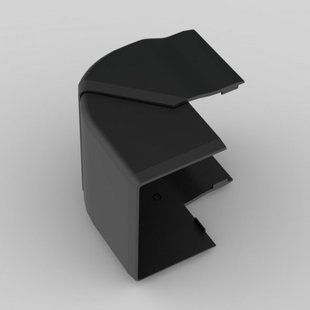 Кут зовнішній (регульований) для LH 60x40 чорного кольору; Серія LH; ПВХ Kopos 8656_FB фото