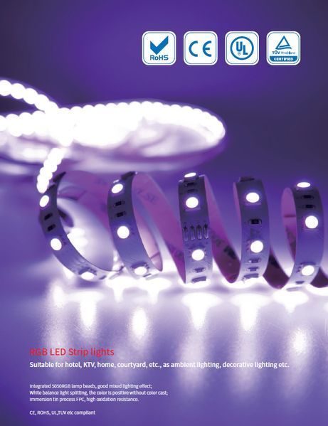 LED стрічка RISHANG 30-5050-12V-IP20 6.48W RGB 5м (RD0030AQ) RD0030AQ RGB фото