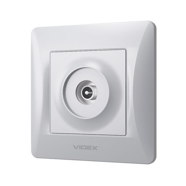 Розетка 1-на телевізійна TV срібний шовк VIDEX BINERA VF-BNSK1TVME-SS фото