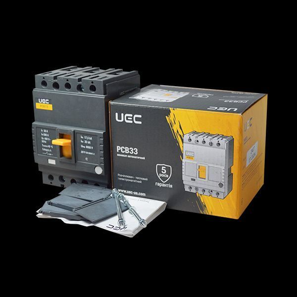 Автоматичний вимикач PCB33 3Р 50А 35кА UEC MCCB-PCB-33-3-0050 фото