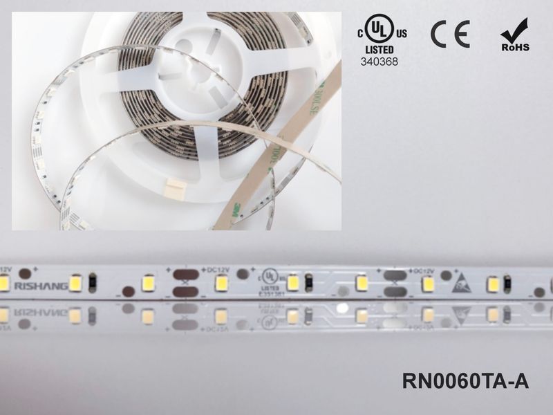 LED лента RISHANG 60-2835-12V-IP20 12W 956Lm 6000K 5м (RN0060TA-A-PW) RN0060TA-A-W фото