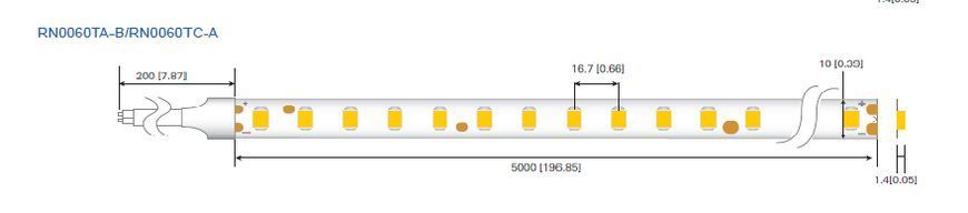 LED лента RISHANG 60-2835-12V-IP20 12W 956Lm 6000K 5м (RN0060TA-A-PW) RN0060TA-A-W фото