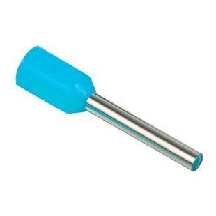Наконечник втулковий НВ 1х1/12 з ізоляцією блакитний (100шт/уп) Tema Tools ТТ04612-3 фото