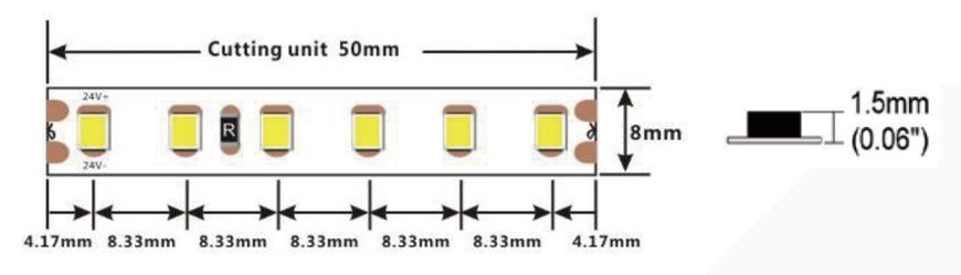 LED лента COLORS 120-2835-24V-IP20 8.4W 745Lm 2700K 50м (D8120-24V-8mm-8.4W-SW9_50) D8120-24V-8mm-8.4W-SW9_50 фото