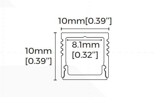 LED-профіль врізний COLORS 2,5 метра (LS1010_2,5(black)) LS1010_2,5(black) фото