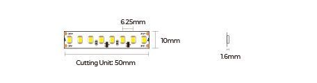 LED стрічка COLORS 160-2835-24V-IP20 16.4W 2400Lm 3000K 5м (DS8160-24V-10mm-WW) DS8160-24V-10mm-WW фото
