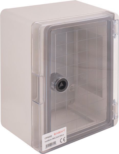 Бокс с помощью монтажной панели E.plbox. 180x240x130 мм IP65 прозрачная дверь Enext CP5032 фото