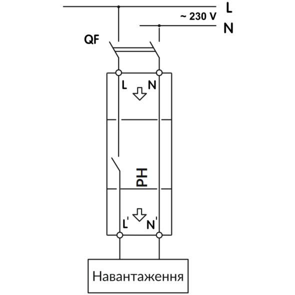 Однофазне реле напруги PH-40tc NTRN04002 фото