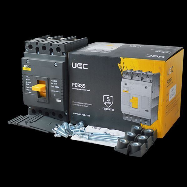 Автоматичний вимикач PCB35 3Р 63А 35кА UEC MCCB-PCB-35-3-0063 фото
