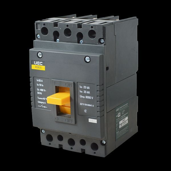 Автоматичний вимикач PCB35 3Р 63А 35кА UEC MCCB-PCB-35-3-0063 фото