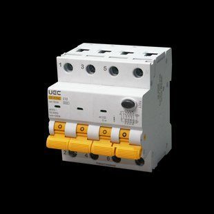 Автомат диференційного захисту SB-R9NE 4P C 10A 10mA Tип AC 6kA UEC RCBO60-4-010-C-010-AC фото