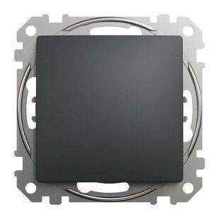 Кнопочный переключатель 10 А Sedna Design Черный Кнопочный переключатель 10 А SDD114116 фото