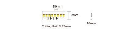 LED лента COLORS 256-2835-24V-IP20 34W 4800Lm 4000K 2.5м (DS8256-24V-12mm-NW) DS8256-24V-12mm-NW фото