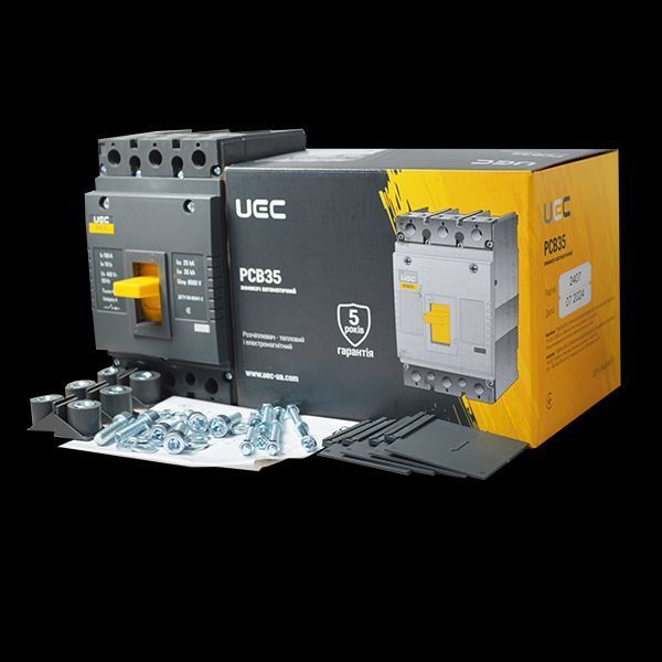 Автоматический выключатель PCB35 3Р 100А 35кА UEC MCCB-PCB-35-3-0100 фото