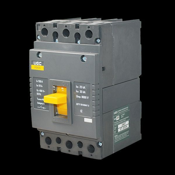 Автоматический выключатель PCB35 3Р 100А 35кА UEC MCCB-PCB-35-3-0100 фото
