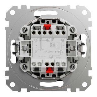 Кнопочный двухклавишный выключатель 10A Sedna Design Черный SDD114118 фото