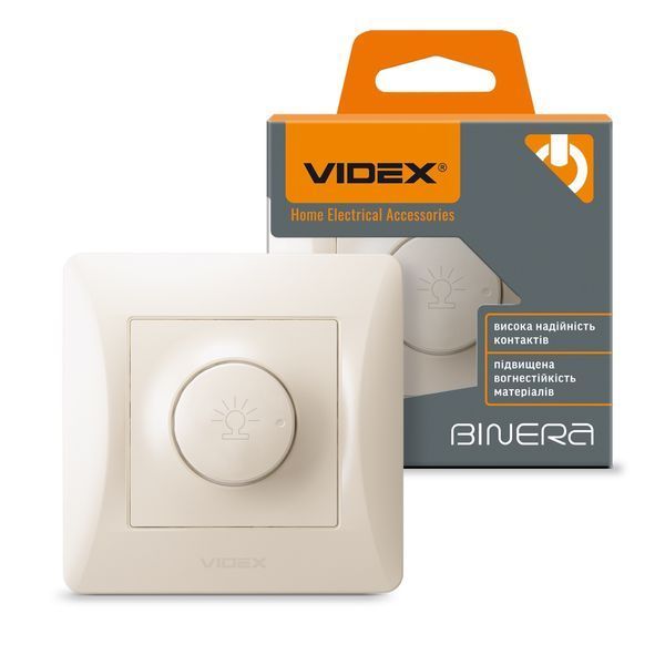 Димер 600Вт кремовий VIDEX BINERA VF-BNDM600-CR фото