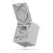 Розетка 1-на с заземлением с крышкой Серая наружная VIDEX BINERA IP65 25185 VF-BNW21G-G фото 5