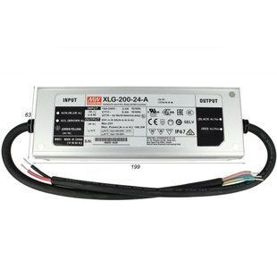 Блок питания Mean Well 199.2W DC24V IP67 (XLG-200-24-A) 199.2W DC24V IP67 (XLG-200-24-A) XLG-200-24-A фото