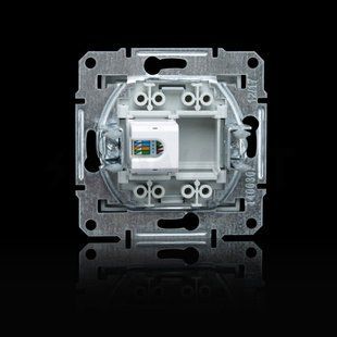 Розетка компьютерна 2-на RJ45 кат.5е UTP Asfora Сталь EPH4400162 фото
