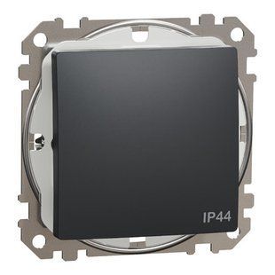 Одноклавишный переключатель IP44 Черный Sedna Design Schneider Schneider SDD214106 фото