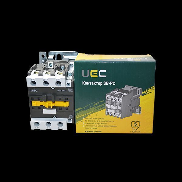 Контактор SB-РC-040 40А 220В/АС3 1з+1р (НВ+НЗ) UEC PC3-SB-040-220-11 фото