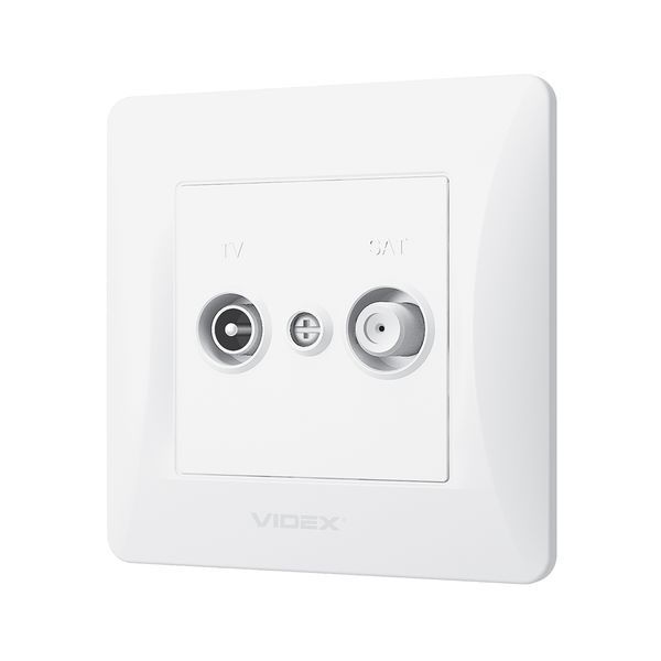 Розетка TV+SAT конечная белая VIDEX BINERA VF-BNSK2TVSATE-W фото