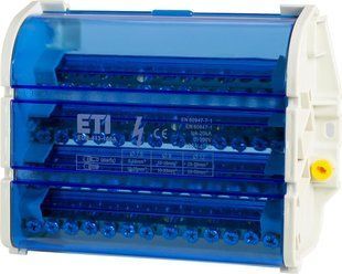 Блок розподільчий EDB-413-160A, 4p, 3L+PE/N, 160A 13 виходів ETI 1102310 фото
