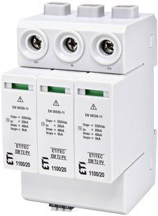 Обмежувач перенапруги ETITEC EM T2 PV 1100/20 Y RC (для PV систем) ETI 2440624 фото