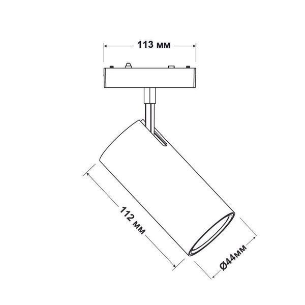 Магнітний трековий світильник UST-X 10W 4000K 48V IP20 білий Violux 320008 фото