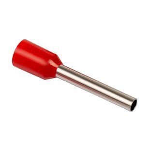 Наконечник втулковий НВ 1х1.5/12 з ізоляцією. червоний (100шт/уп) Tema Tools ТТ04616 фото