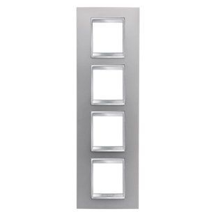 Рамка Chorusmart LUX 8 модуля вертикальна титан GEWISS GW16229VT фото