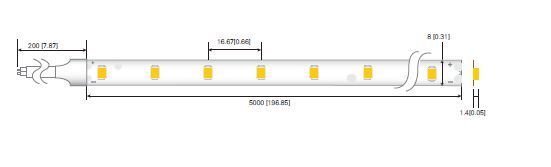 LED лента RISHANG 60-2835-12V-IP20 6W 505Lm 3000K 5м (RD0860TA-B-WW) RD0860TA-B-WW фото