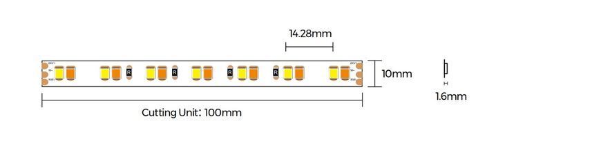 LED стрічка COLORS 140-2835-24V-IP20 17.1W 1710Lm 2700/6000K 5м (D8140SWW-24V-10mm) D8140SWW-24V-10mm фото