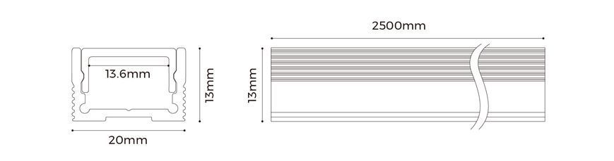 LED-профиль анодированный COLORS 2,5 метра (LS2013_2,5) LS2013_2,5 фото