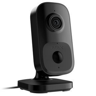 Wi-Fi камера відеоспостереження з ІЧ датчиком руху та вбудованим ШІ Ajax IndoorCam Black (111567.303.BL1) 00000010695 фото