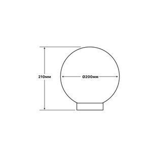 Світильник садово-парковий SFERA 200мм золотий призм 20W Е27 IP44 Violux 501120 фото