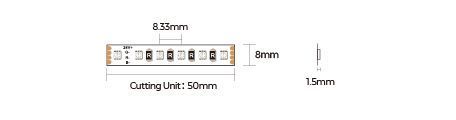 LED стрічка COLORS 120-3838-24V-IP33 10W RGB 5м (DA120RGB-24V-8mm) DA120RGB-24V-8mm фото
