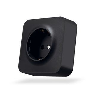 Розетка 1-на із заземленням зовнішня чорний графіт VIDEX BINERA IP20 27075 VF-BNS21G-BG фото