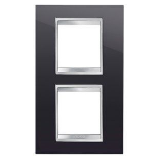 Рамка Chorusmart LUX 4 модуля вертикальна тонер чорний GEWISS GW16224TN фото