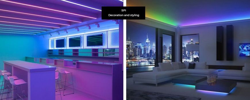 LED стрічка COLORS 60-5050-12V-IP20 8.4W SMART RGB-SPI 5м (DS560RGB-12V-10mm) DS560RGB-12V-10mm фото